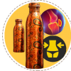 Vedic Standard Copper Bottle - Image 3